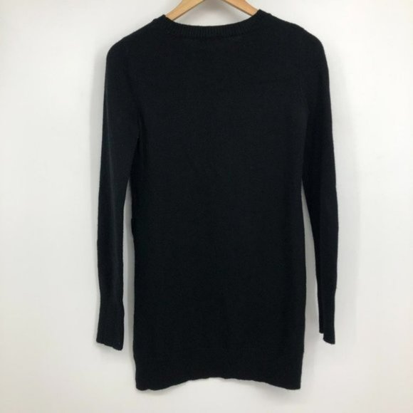 A.L.C. Black Jonathan merino wool   cashmere ribbed hem tunic sweater XS - Picture 6 of 7